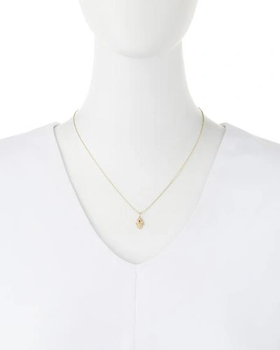 Shop Sydney Evan 14k Gold Diamond Hamsa Pendant Necklace In Yellow Gold