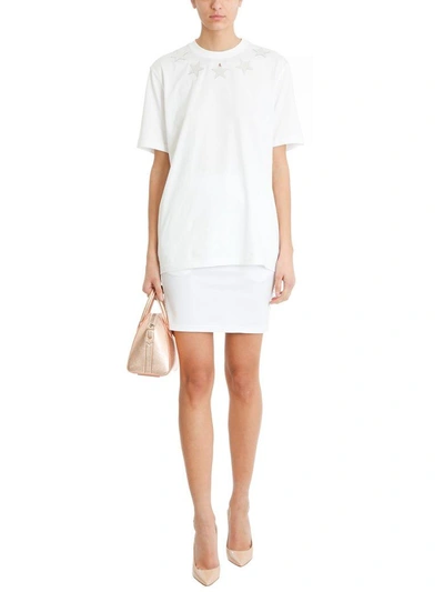 Givenchy White Logo Web Miniskirt