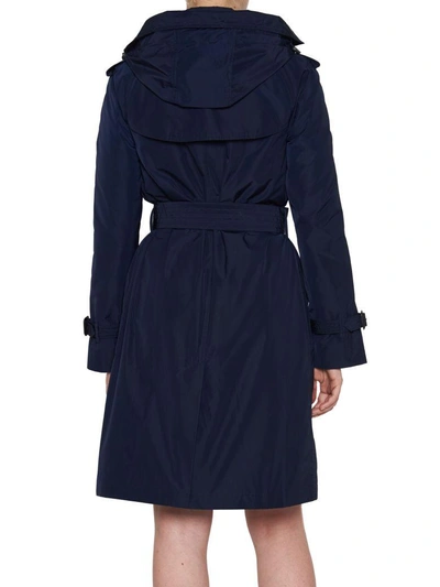Shop Burberry Trenchcoat In Blue
