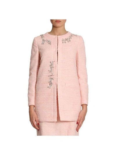 Shop Boutique Moschino Coat Coat Women  In Pink