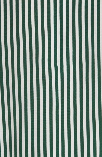 Shop Joseph Noon Deck Chair Stripe Silk Blouse In Emerald