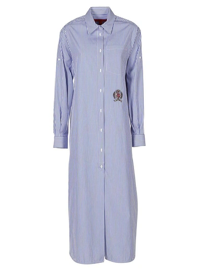 Shop Tommy Hilfiger Shirt Dress In Hydrangea Multi