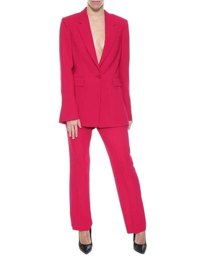 Shop Givenchy Single Breasted Blazer In Fuxia