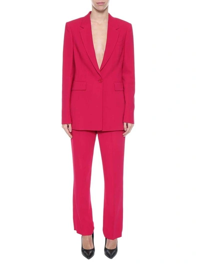 Shop Givenchy Single Breasted Blazer In Fuxia