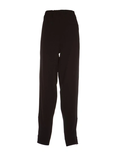 Shop Marni Drawstring Tapered Trousers In 00nnero