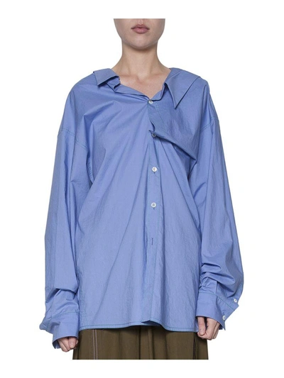 Shop Marni Cotton Poplin Shirt In Azzurro