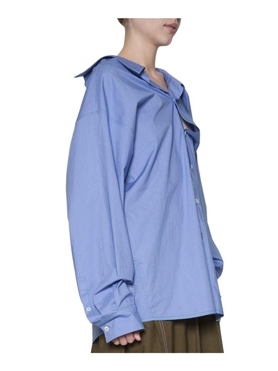 Shop Marni Cotton Poplin Shirt In Azzurro