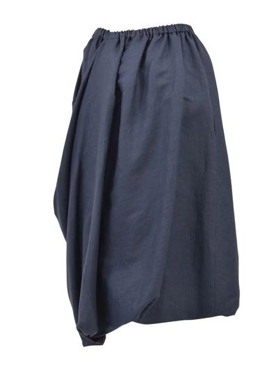 Shop Celine Draped Skirt Blue In Avion
