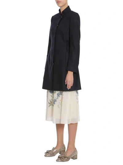 Shop Red Valentino Wool Cloth Coat In Blu