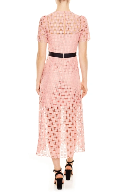 Sandro pink shop lace dress