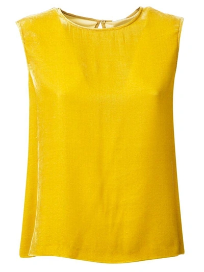 Shop Aspesi Velvet Tank Top In Giallo