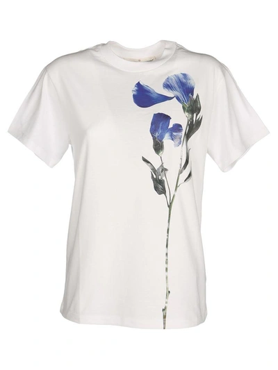 Shop Golden Goose Tshirt Flower In White