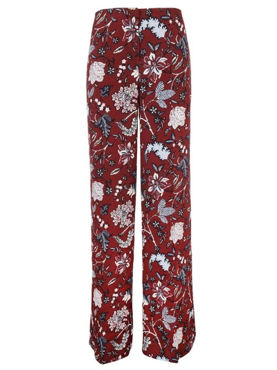 Shop Diane Von Furstenberg Wide Leg Trousers In Red