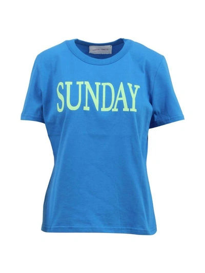 Shop Alberta Ferretti Sunday T-shirt In Light Blue