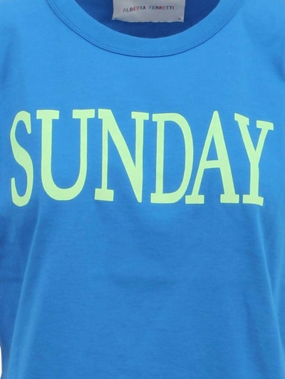 Shop Alberta Ferretti Sunday T-shirt In Light Blue
