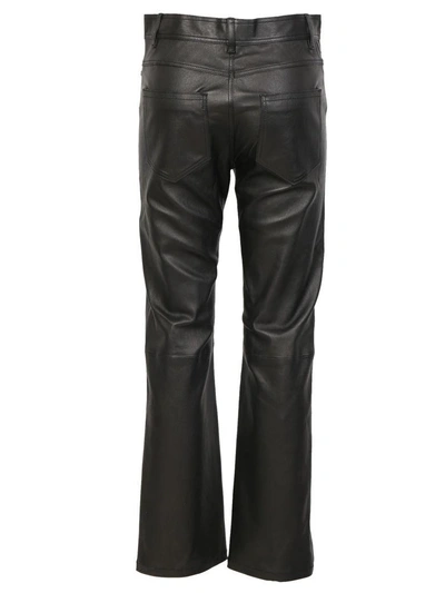 Shop Joseph Den Leather Stretch Pants In Black