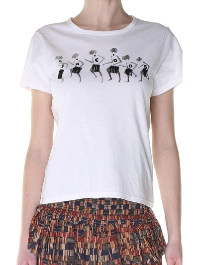 Shop Marc Jacobs Dancing Cotton T-shirt In Avorio