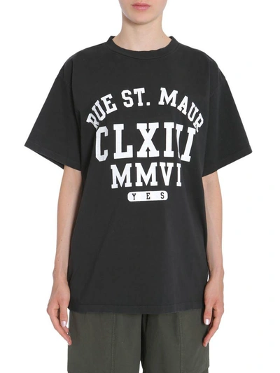 Shop Mm6 Maison Margiela Oversize Fit T-shirt In Nero