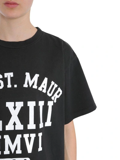 Shop Mm6 Maison Margiela Oversize Fit T-shirt In Nero