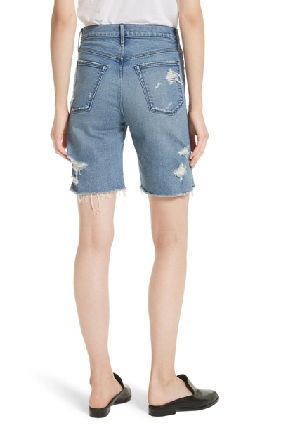 Shop 3x1 W3 Ryder Ripped Denim Shorts In Sutra