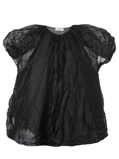 Shop Jil Sander Cotton Blouse In Black