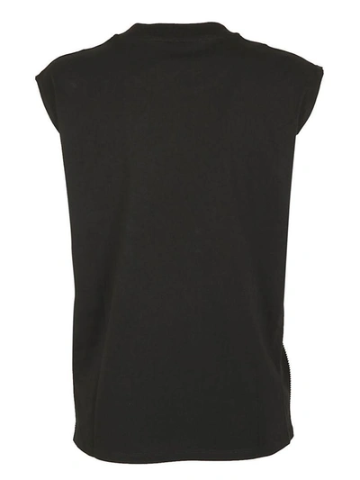 Shop Versus Zipped Logo Tank Top In Black