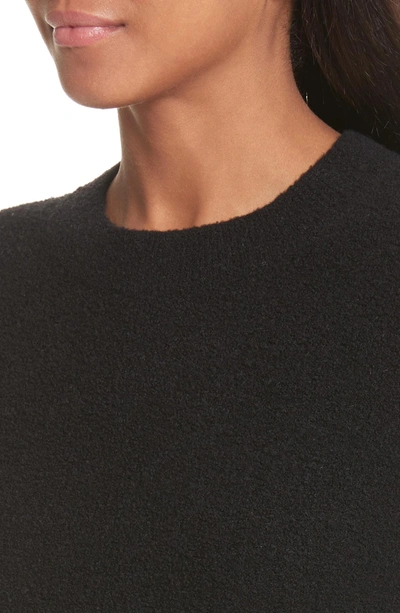 Shop Vince Crewneck Wool Blend Sweater In Black