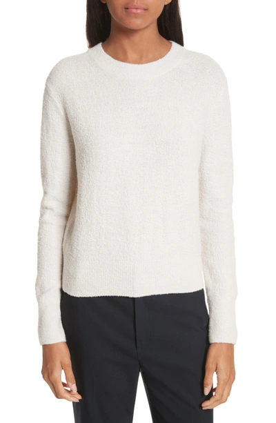 Shop Vince Crewneck Wool Blend Sweater In Off White