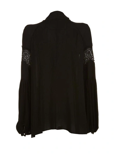 Shop Givenchy Pussy Bow Blouse In Nero