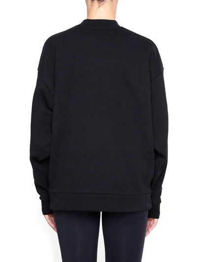 Shop Alexander Wang Oversized Barcode Sweatshirt In Onyx|nero