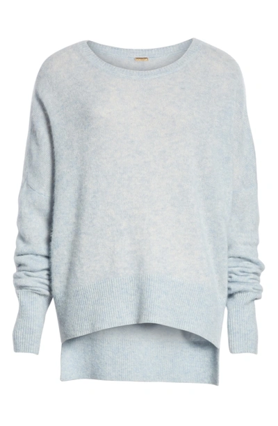 Shop Adam Lippes Brushed Cashmere Sweater In Soft Blue