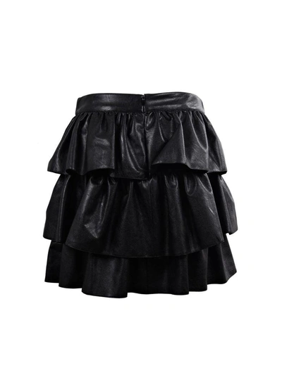Shop Stella Mccartney Mccartney Tiered Ruffle Mini Skirt In Black