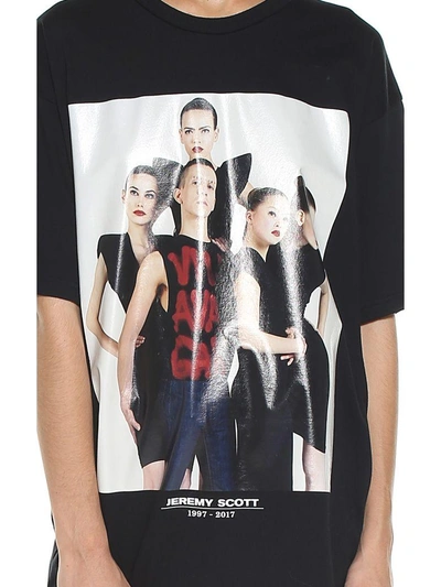 Shop Jeremy Scott Printed Cotton-jersey T-shirt In Nero