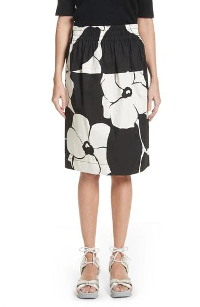 Shop Marc Jacobs Oversize Floral Skirt In Black/ White