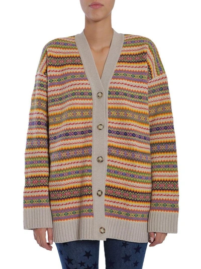 Shop Stella Mccartney Fair Isle Cardigan In Multicolor