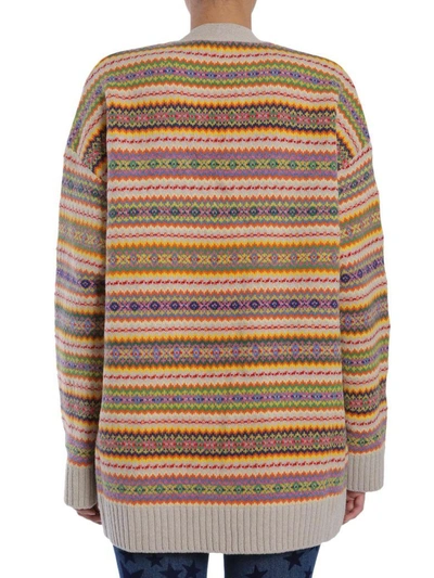 Shop Stella Mccartney Fair Isle Cardigan In Multicolor