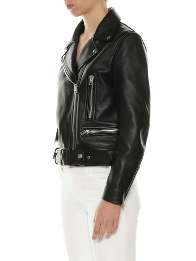 Shop Acne Studios Biker Jacket In Black