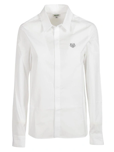 Shop Kenzo Mini Tiger Shirt In White