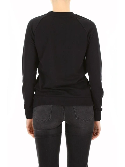 Shop Balmain Logo Print Sweatshirt In Noirnero