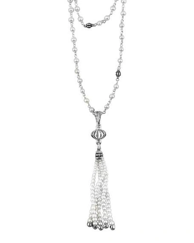 Shop Lagos Luna Pearl-tassel Necklace