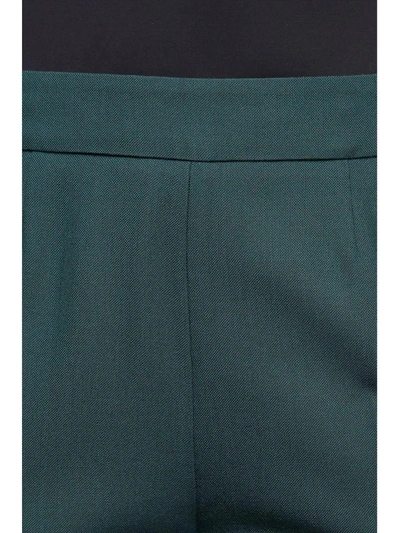 Shop Prada Hopsack Trousers In Bottigliaverde