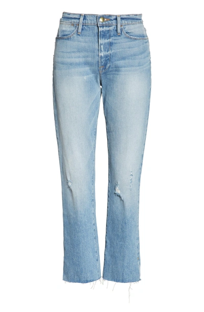 Shop Frame Le High Crop Straight Jeans In Surrey