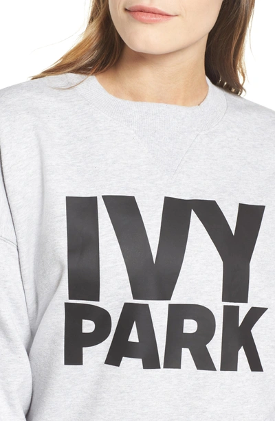 Shop Ivy Park Logo Sweatshirt In Light Grey Marl