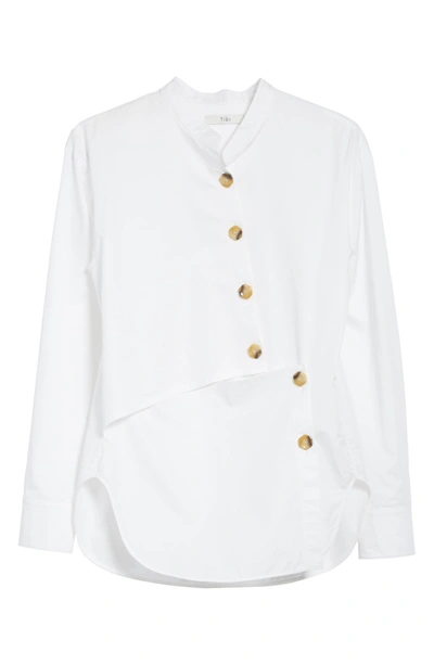 Shop Tibi Asymmetrical Layered Shirt In White