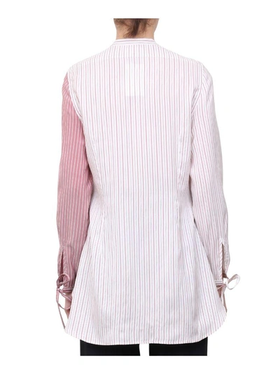 Shop Jw Anderson Ruffled Striped Shirt In Multicolor
