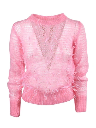Shop N°21 Loose Weave Sweater In Pink & Purple