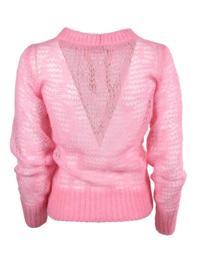 Shop N°21 Loose Weave Sweater In Pink & Purple