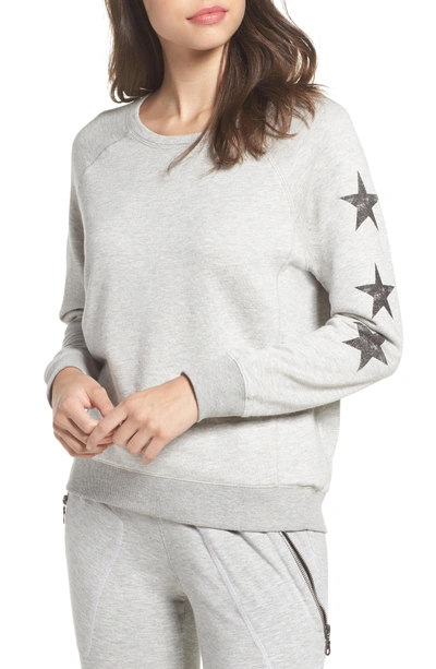 Shop David Lerner Star Raglan Pullover In Grey
