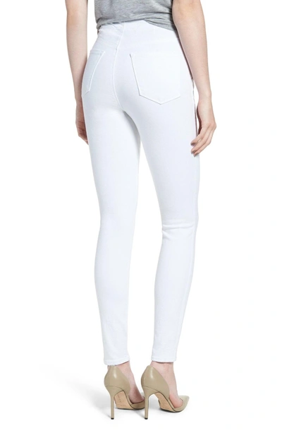 Shop J Brand 'natasha Sky High' High Rise Skinny Jeans In Blanc