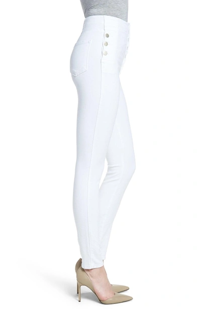 Shop J Brand 'natasha Sky High' High Rise Skinny Jeans In Blanc